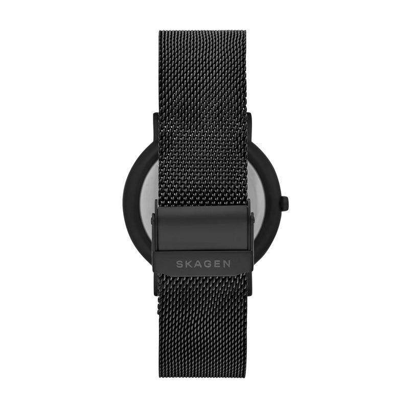 Skagen Men's Signatur Three-Hand Black Stainless Steel Mesh Band Watch (Model: SKW6579) - Image 2